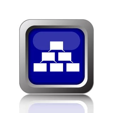 Organizational chart icon. Internet button on white background.. Ilustración de archivo