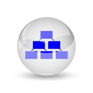 Organizational chart icon. Internet button on white background.. Ilustración de archivo