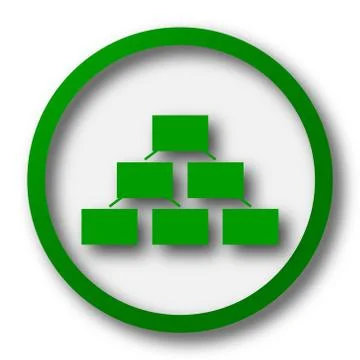 Organizational chart icon. Internet button on white background.. イラスト素材