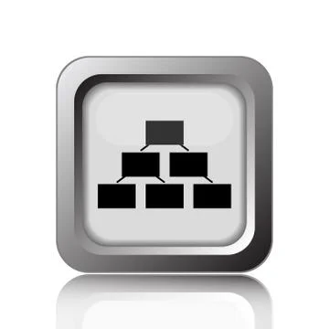 Organizational chart icon. Internet button on white background.. Ilustración de archivo