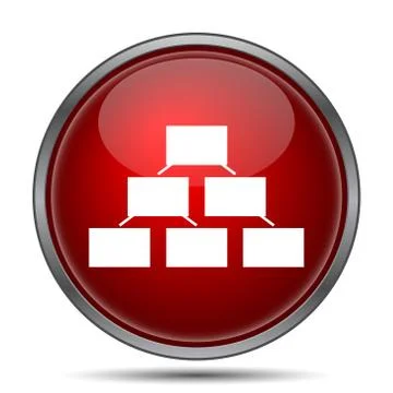 Organizational chart icon. Internet button on white background.. Ilustración de archivo