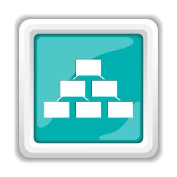 Organizational chart icon. Internet button on white background.. Stock Illustration