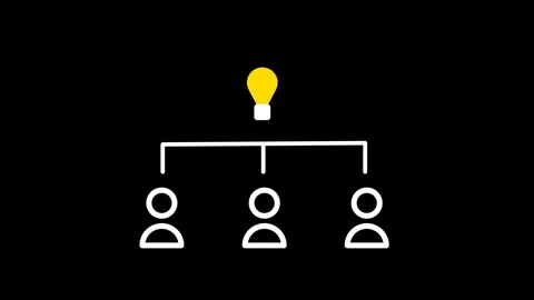 Organizational Chart With Idea Stock Footage 335815545
