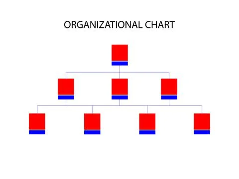 Organizational Chart. 스톡 일러스트