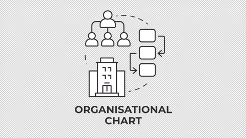 Organizational chart line concept icon animation Stock Footage 340283100