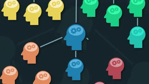 Organizational chart or mind map Stock Footage 147354050