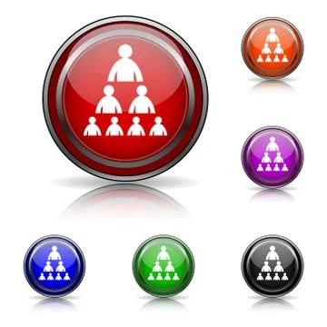 Organizational chart with people icon Stock Illustration