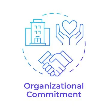 Organizational commitment blue gradient concept icon Illustrazione stock
