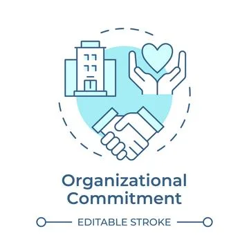 Organizational commitment soft blue concept icon 스톡 일러스트