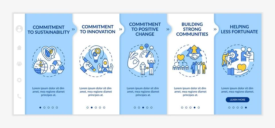 Organizational core values onboarding vector template イラスト素材