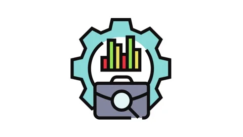 Organizational development business process color icon animation Stock Footage 326110590