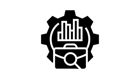 Organizational development business process glyph icon animation Stock Footage 326147723