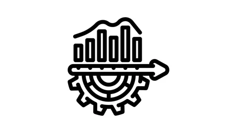 Organizational development business process line icon animation Stock Footage 326754943