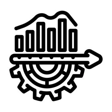 Organizational development business process line icon vector illustration Stock Illustration