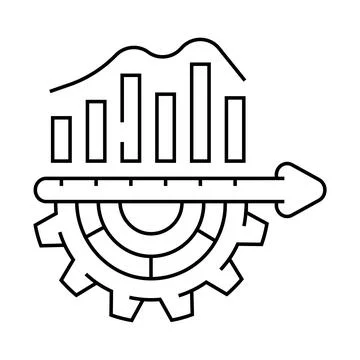 Organizational development business process line icon vector illustration 스톡 일러스트