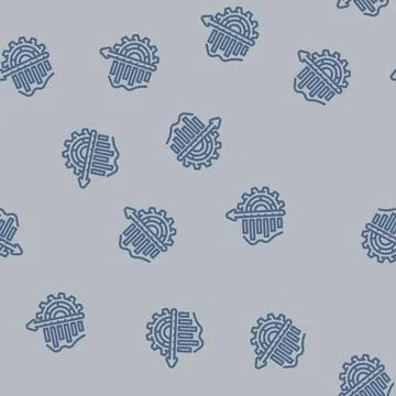 Organizational development business process line vector seamless pattern 스톡 일러스트