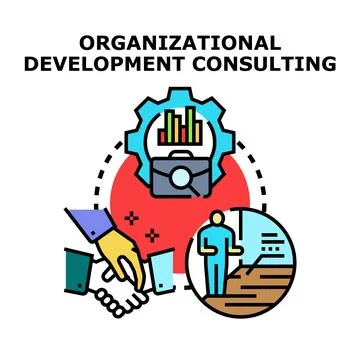 Organizational development consulting concept vector illustration Stock Illustration