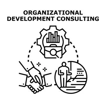 Organizational development consulting concept vector illustration Stock Illustration
