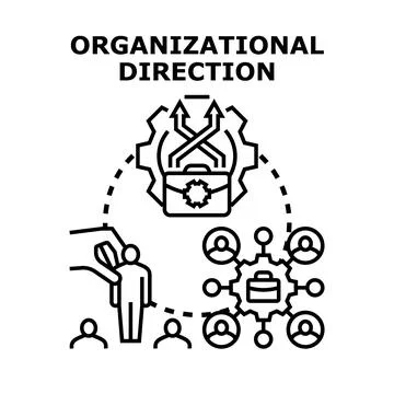 Organizational direction planning work management business strategy 스톡 일러스트
