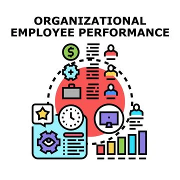 Organizational employee performance evaluation and management system Stock Illustration