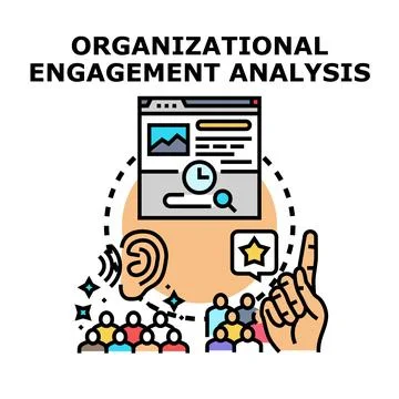 Organizational engagement analysis concept vector illustration Stock Illustration