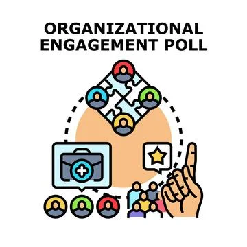 Organizational engagement poll concept vector illustration Stock Illustration