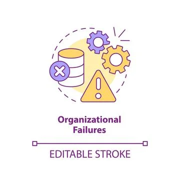 Organizational failures concept icon Stock Illustration