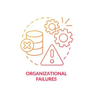 Organizational failures concept red gradient icon Illustrazione stock