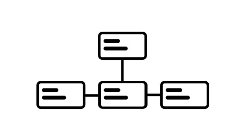 Organizational Flowchart Icon Stock Footage 340307143
