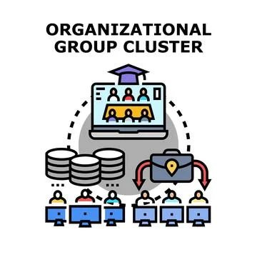 Organizational group cluster concept vector illustration Stock Illustration