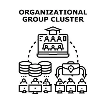 Organizational group cluster concept vector illustration Stock Illustration