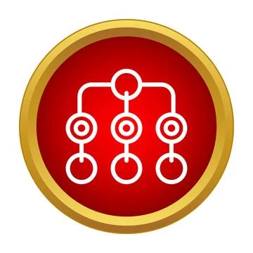 Organizational hierarchy chart showing network connections 스톡 일러스트
