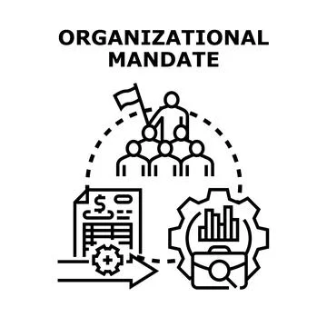 Organizational mandate concept developing strategic business direction Stock Illustration