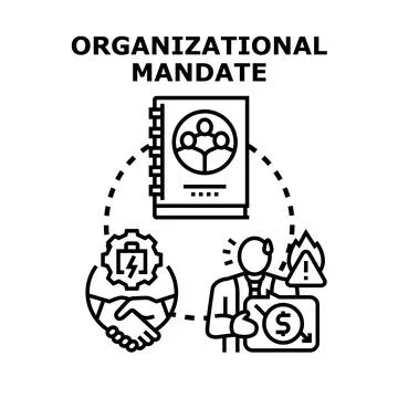 Organizational mandate concept vector illustration with business elements イラスト素材