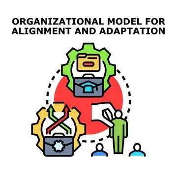 Organizational model for alignment adaptation and management Stock Illustration