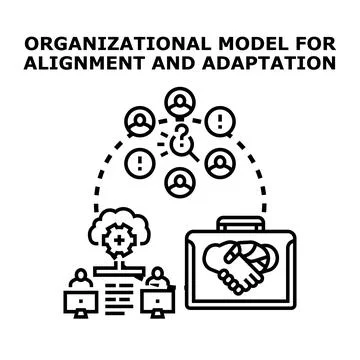 Organizational model for teams alignment and adaptation Stock Illustration
