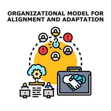 Organizational model for teams alignment and adaptation Stock Illustration