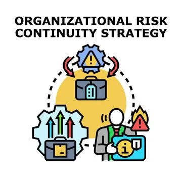 Organizational risk continuity strategy planning and management Stockillustratie
