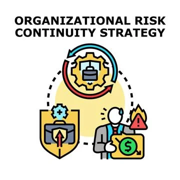 Organizational risk continuity strategy vector concept 스톡 일러스트