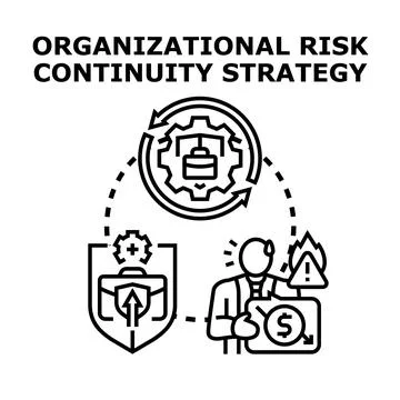 Organizational risk continuity strategy vector concept 스톡 일러스트