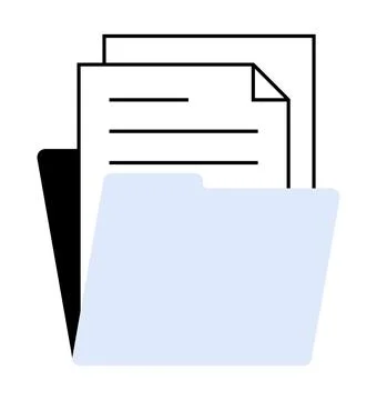 Organizational Structure and Document Management Symbol in Minimalist Style Stock Illustration