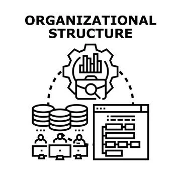 Organizational structure development and management concept Stock Illustration