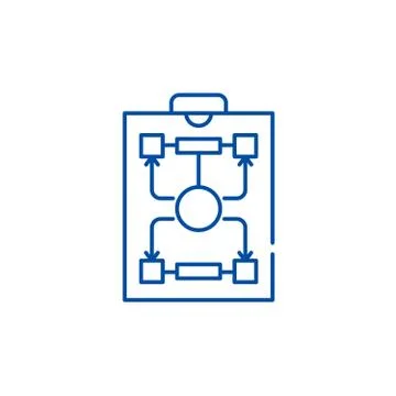 Organizational structure line icon concept. Organizational structure flat vector Stock Illustration