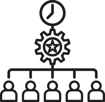 Organizational time management icon vector 库存插图