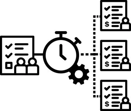 Organizational time management icon vector Stock Illustration