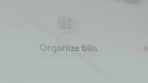 Organize Bills functionality to track and manage utility payments from a 動画素材 330258916