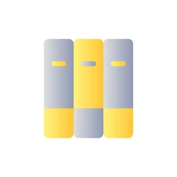 Organize bookshelf flat gradient two-color ui icon Illustrazione stock