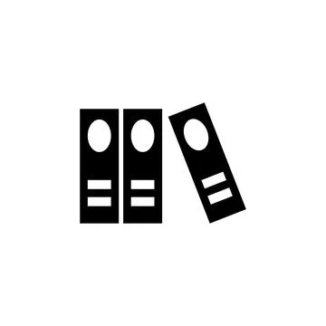 Organize Office Folders, Stack Books. Flat Vector Icon illustration. Simple b Illustrazione stock