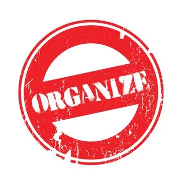 Organize rubber stamp Illustrazione stock