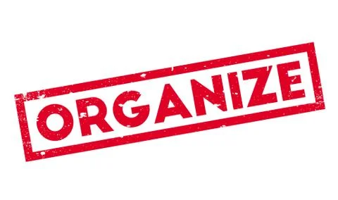 Organize rubber stamp Illustrazione stock